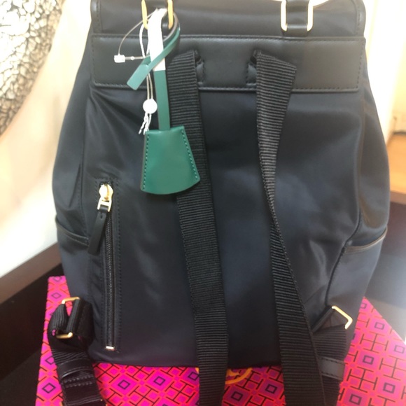 Tory Burch Flap Nylon Backpack Black main image 9